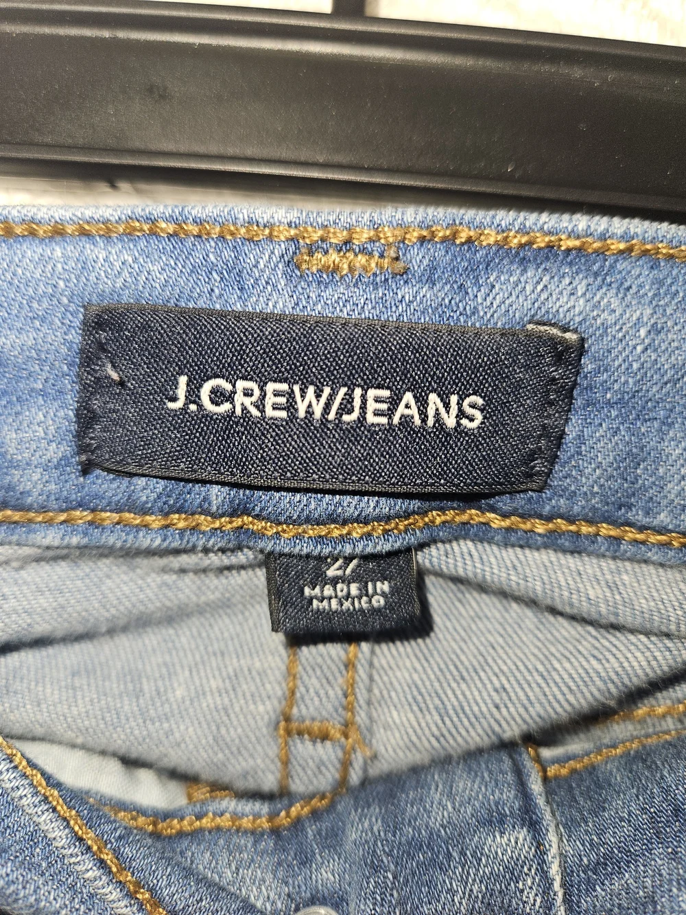 J. Crew Women's Skinny Jeans in Medium Blue with Distressed Details